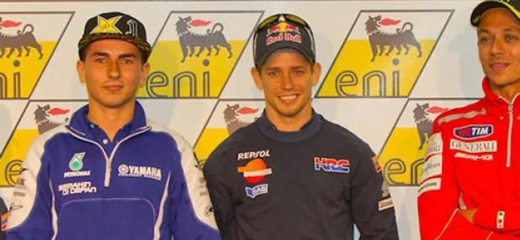 Stoner, Lorenzo e (forse) Rossi insieme a Motegi
