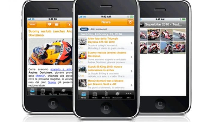 E' disponibile l'applicazione per iPhone di Motoblog