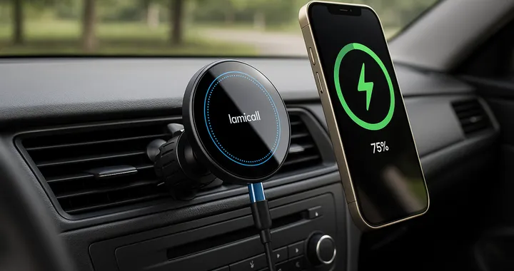 Caricatore auto Lamicall in offerta: ricarica wireless MagSafe a prezzo speciale