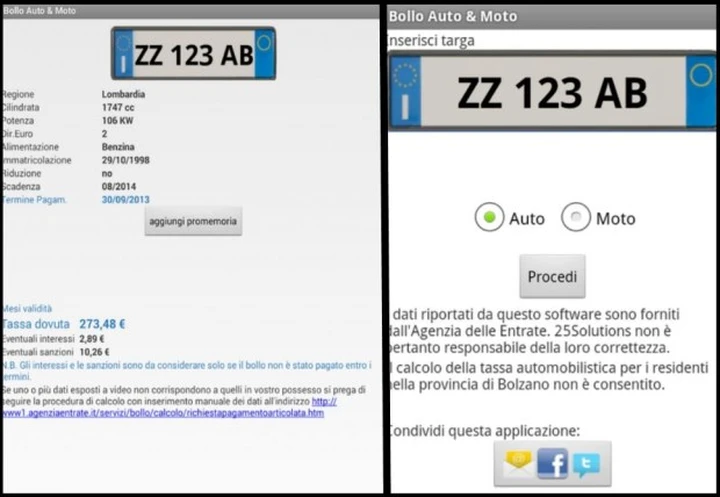 Rubrica App per Motociclisti: Bollo Auto & Moto