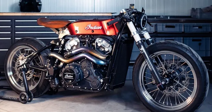 Indian Scout Bobber "Hasty Flaming Buffalo" by LM Creations