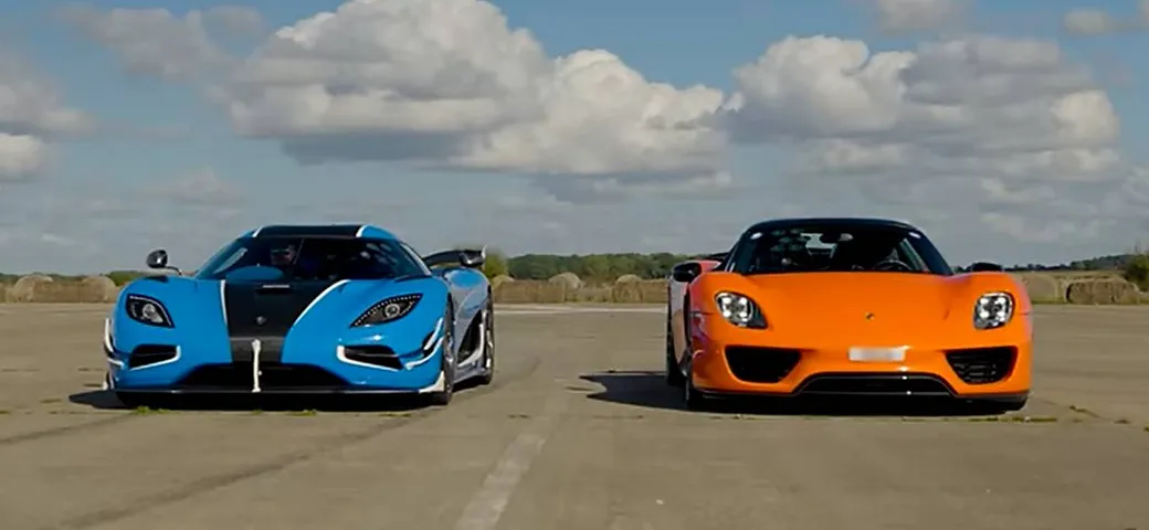 Koenigsegg Agera RST vs Porsche 918 Spyder: il video della drag race
