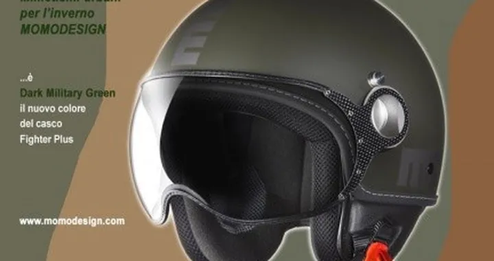 Novità: casco jet Momodesign Fighter Plus Dark Military Green