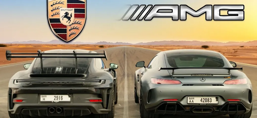 Porsche 911 GT3 RS e Mercedes-AMG GTR: supercar drag race