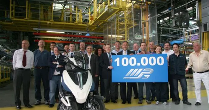 Il Piaggio MP3 raggiunge le 100.000 unità prodotte