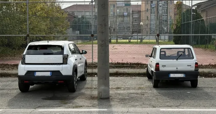 Confronto fra passato e presente, da Fiat Panda a Grande Panda
