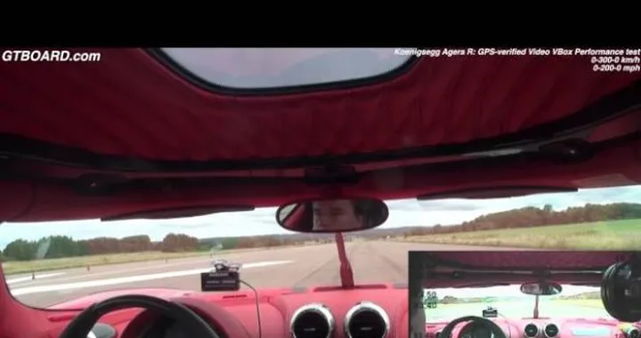 Video: lo 0-300-0 km/h della Koenigsegg Agera R