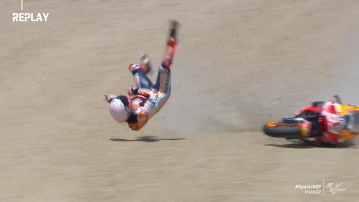 MotoGp Jerez: spaventosa caduta per Marquez (VIDEO)