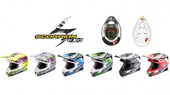Scorpion: casco off-road VX-20 Air colorazioni Geo e Startrooper