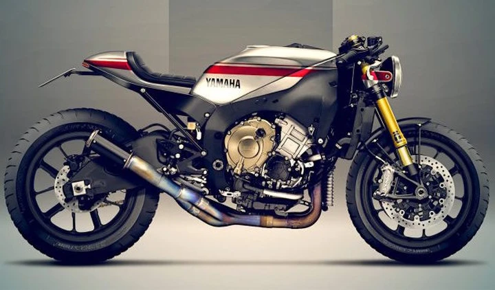 Yamaha R1M Cafè Racer by Holographic Hammer