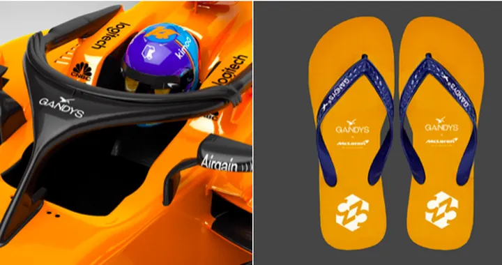 F1, McLaren: l'Halo sponsorizzato dalle flip flop