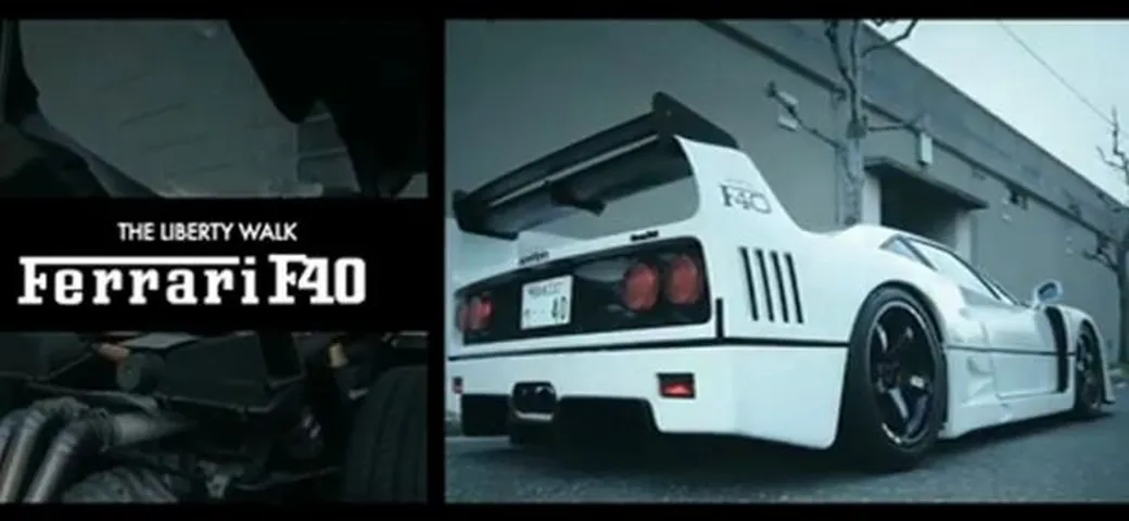 Ferrari F40 Liberty Walk in video