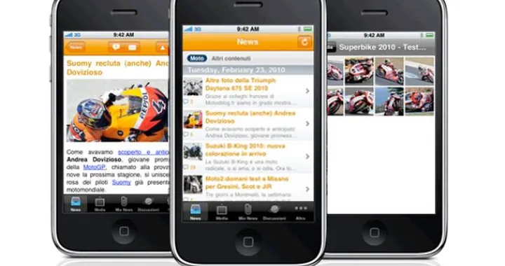 E' disponibile l'applicazione per iPhone di Motoblog