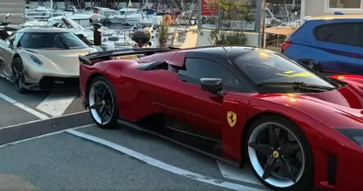 Leonardo Maria del Vecchio e la sua Ferrari F80: avvistamento a Monaco