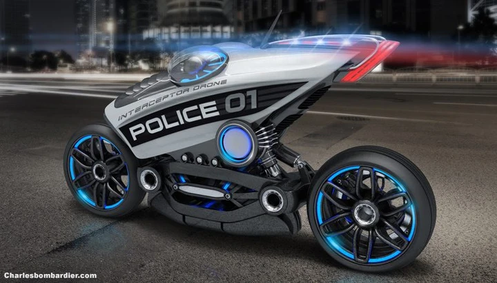 Moto drone per la polizia del futuro
