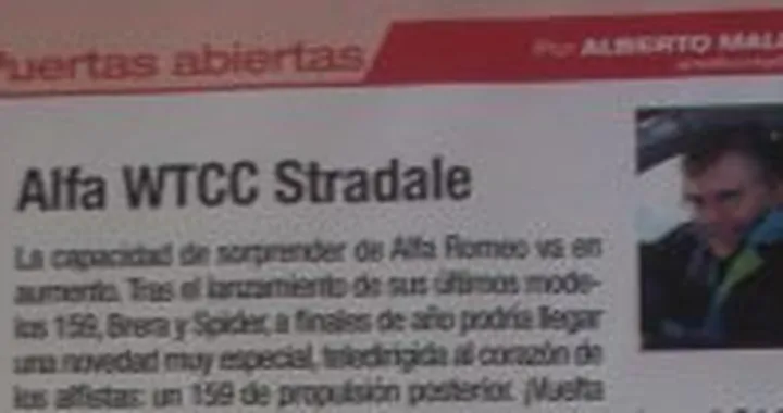 Alfa 159 WTCC Stradale e Punto Brutale ?!?