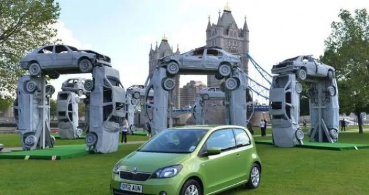 Skoda ricrea Stonehenge a Londra