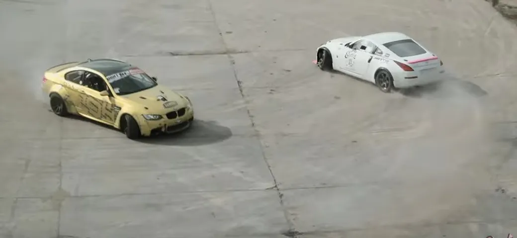 Drift in una ex base sovietica con BMW e Nissan [Video]