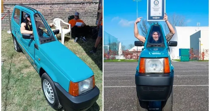 Questa Fiat Panda è larga appena 50 cm: è entrata nel Guinness dei primati