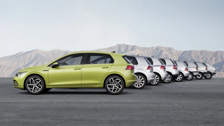 Volkswagen Golf: otto generazioni dal 1974 ad oggi