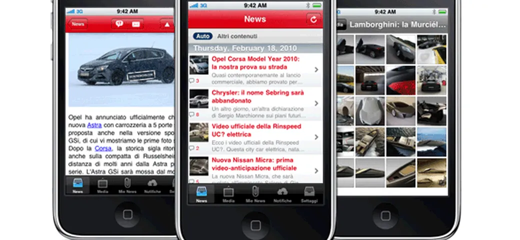 Applicazione per iPhone di Autoblog.it, Gossipblog.it e Melablog.it