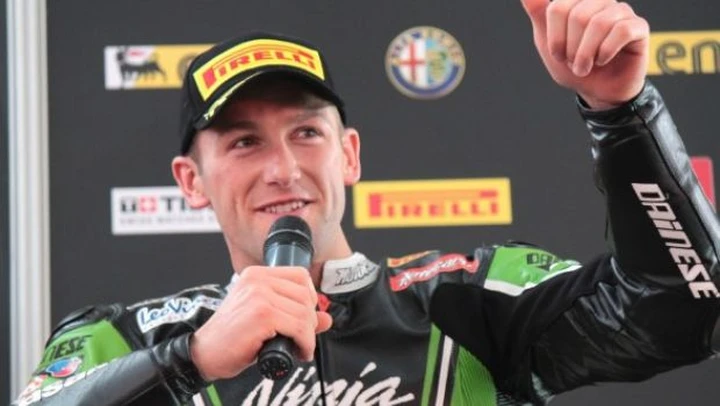 Misano,  Superpole a Sykes (Kawasaki).  Biaggi, Checa, Melandri 