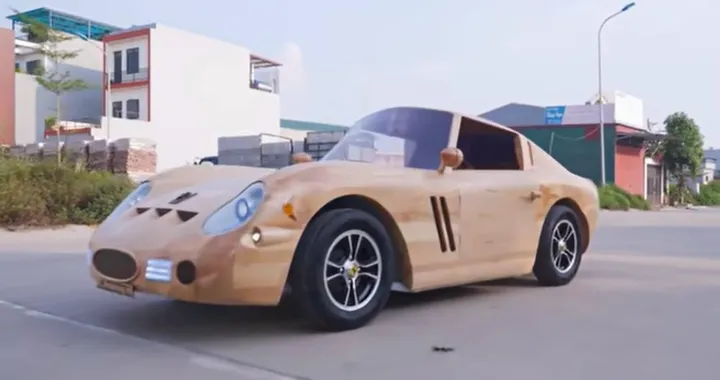 Ferrari 250 GTO: replica di legno in scala [Video]
