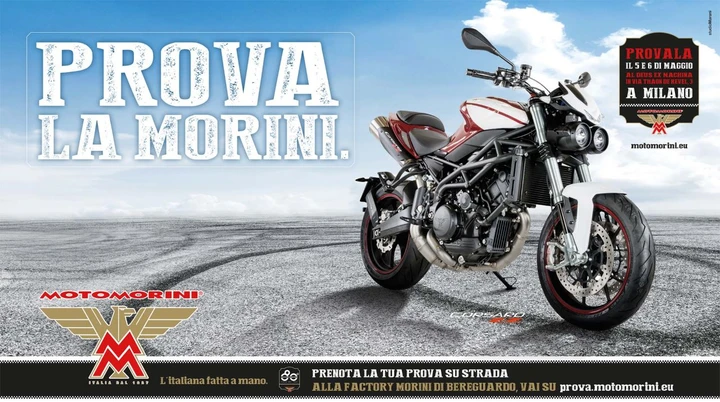 Moto Morini in prova a Milano