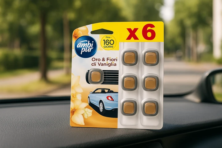 Profumo di orchidea in auto con Ambi Pur a prezzo speciale su Amazon