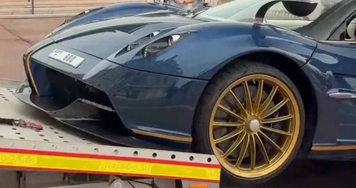 La pedana tradisce la Pagani Huayra Roadster: incidente durante la consegna
