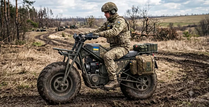 Ucraina, arriva MUL.E: il veicolo elettrico tattico a due ruote motrici
