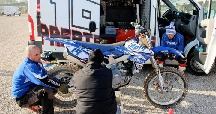 David Philippaerts prova a Mantova la Yamaha YZ450F 2014