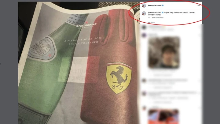 Jeremy Clarkson mette al tappeto Ferrari con una battuta dissacrante