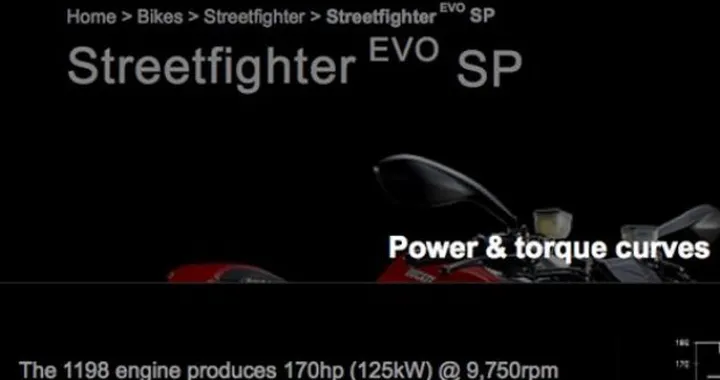 Streetfighter 1198 EVO SP 2012: in rete la pagina ufficiale della moto dal sito Ducati... ma è una bufala