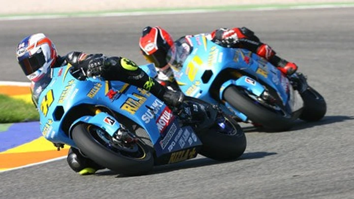 Schwantz e Mamola in pista insieme