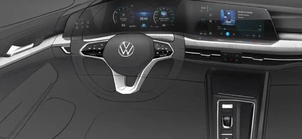 Nuova Volkswagen Golf 8: la plancia sarà totalmente digitale