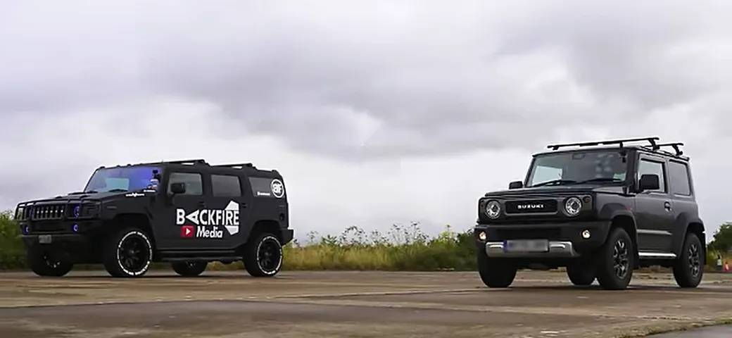 Hummer H2 vs Suzuki Jimny: la drag race che spiazza | Video