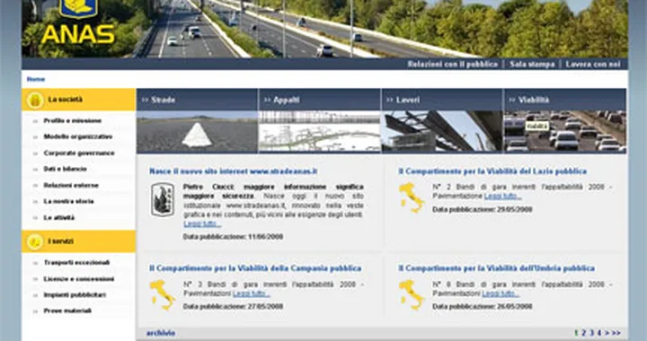 Strade Anas sul Web