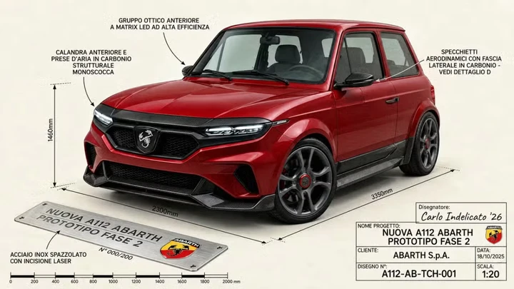 Nuova A112 Abarth, il render riaccende il sogno della 
