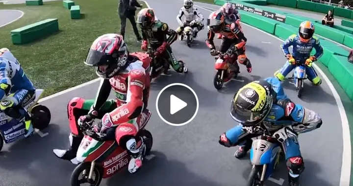 MotoGP: i piloti si sfidano sulle mini moto elettriche! [Video]