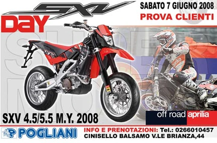 Aprilia SXV Day il  giugno a Milano