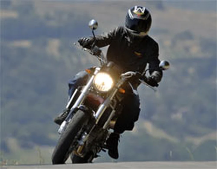 In sella ad una Moto Morini alla Biker Fest di Osoppo