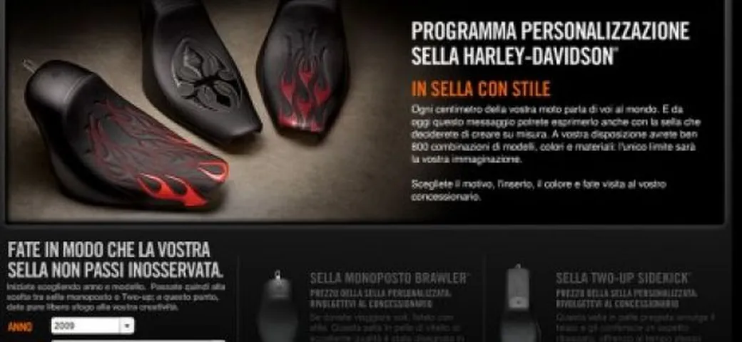 Harley-Davidson Custom Seat Program: disegna la tua sella