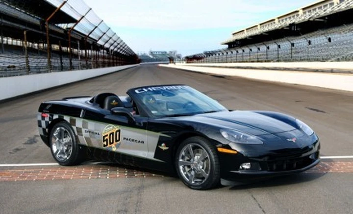 Emerson Fittipaldi e la Corvette E85 alla 500 Miglia di Indianapolis