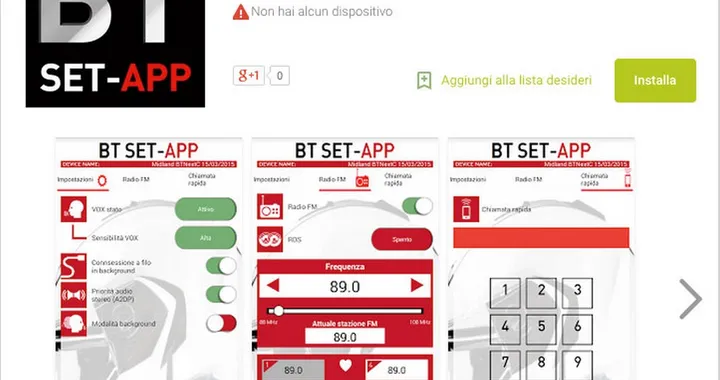Rubrica App per Motociclisti: BTSET-App, la nuova app per gestire l'Intercom Midland