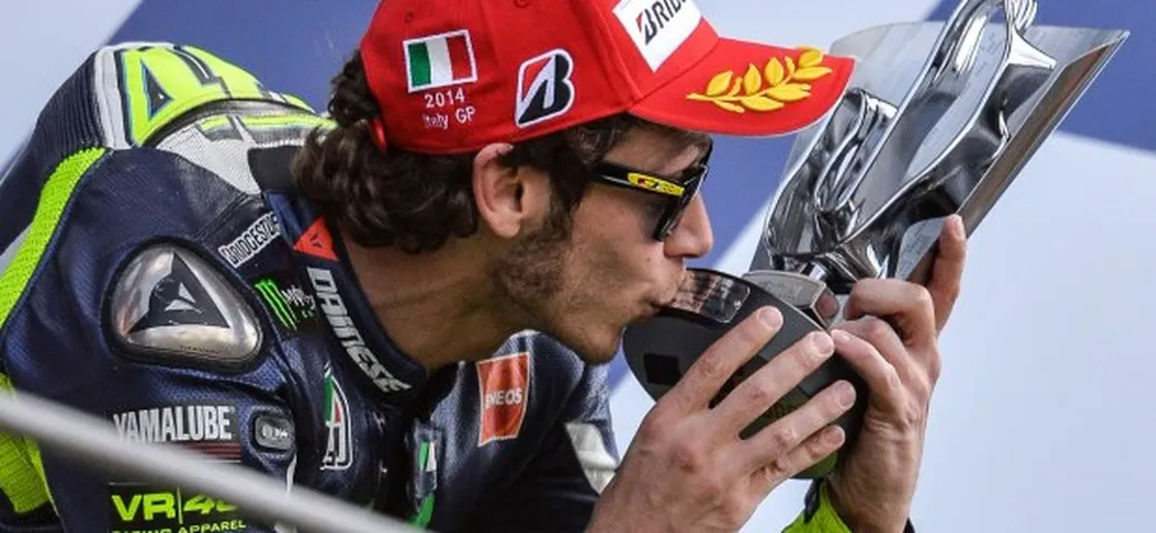 MotoGP Mugello 2014, Valentino Rossi sul podio: 