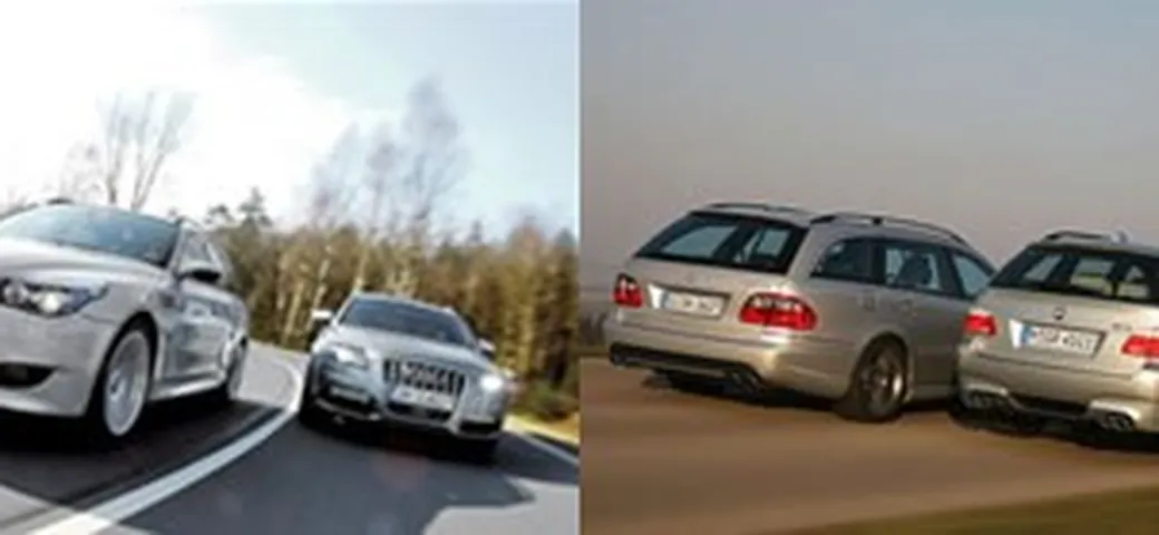 BMW M5 touring, Mercedes E 63 AMG Sw e Audi S6 Avant