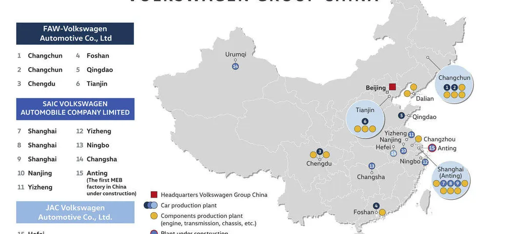Auto elettriche Volkswagen: nuova fabbrica in Cina