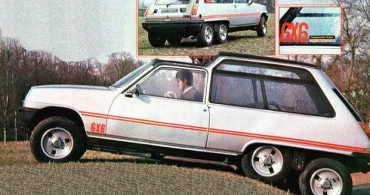 La Renault 5 e quei due esemplari a sei ruote