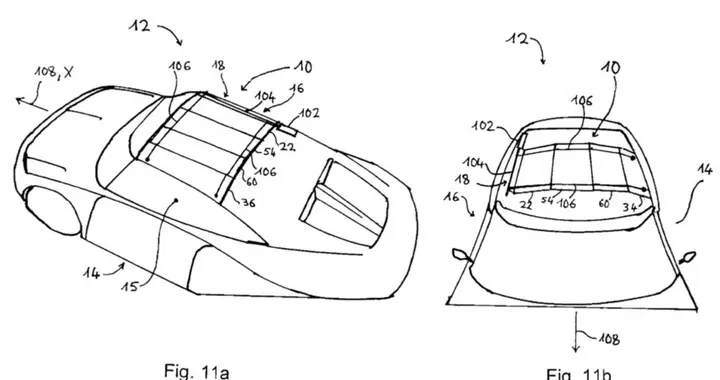 Tetto pieghevole di Mercedes, apertura senza montante per accesso totale